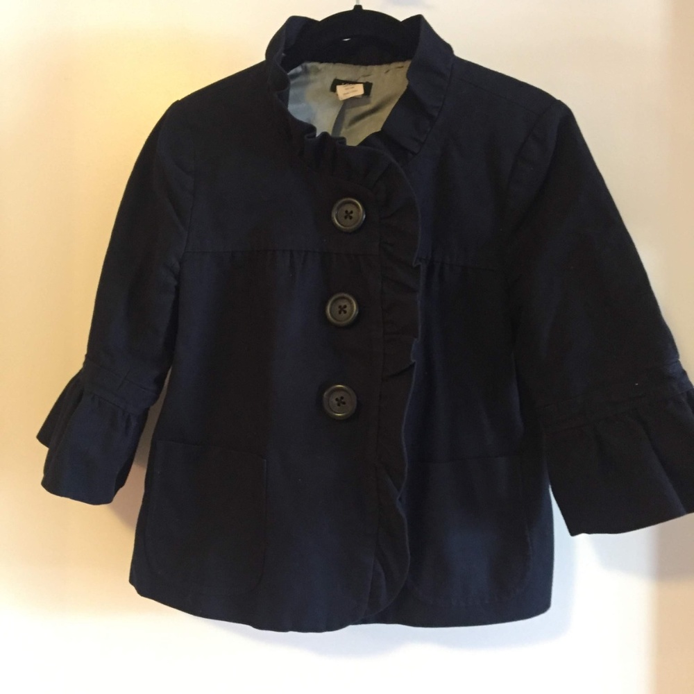 Cropped J.Crew Ruffle Blazer - Picture 3 of 4